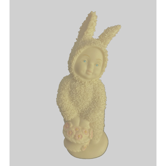 Department 56 Snowbabies “A Basket Of Cheer” 4.25 Inch Figurine Collector Bunny - Picture 8 of 8